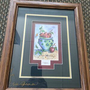Lisa Geiman Art Print "APPLES" Limited Edition 150/800 Signed 1999 Framed Decor